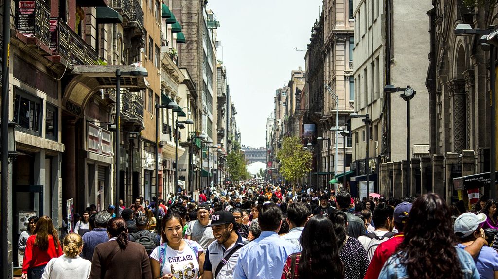 Eine Straße in Mexiko-Stadt
