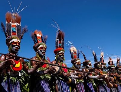 Eingeborene in Papua Neuguinea