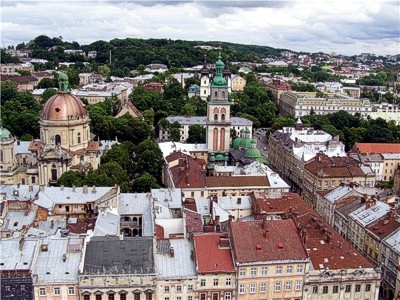 Stadtpanorama von Lviv