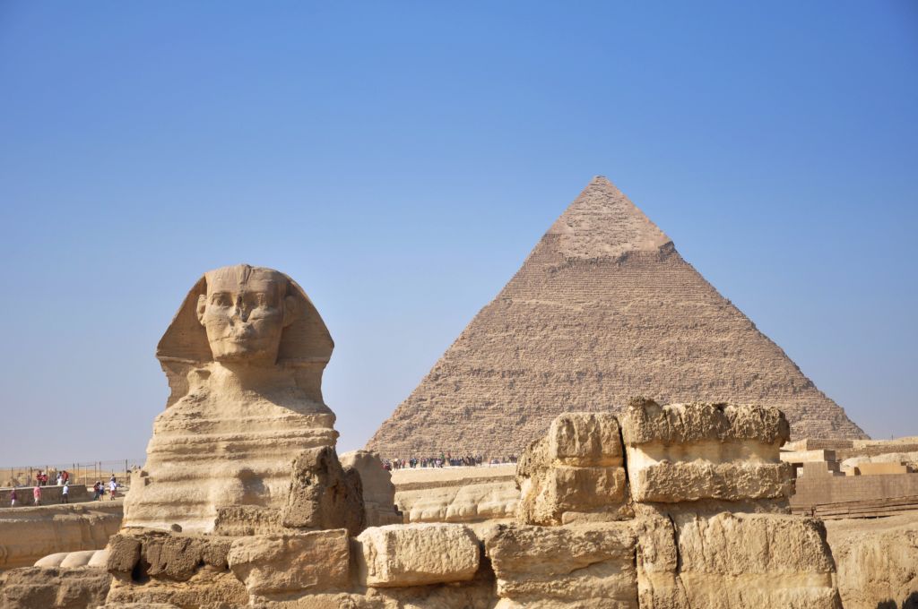 Pyramiden und die große Sphinx von Giza