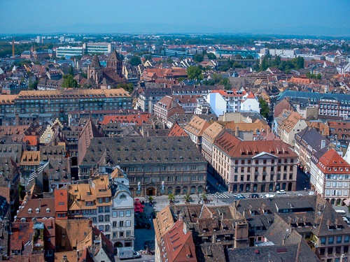 Über den Dächern von Straßburg, Frankreich